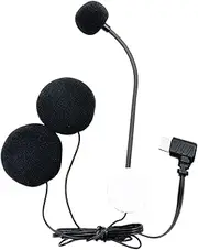 Motorcycle Helmet Speaker, Motorcycle Headphone, Type-C Plug High-Definition Half-face Waterproof Noise Reduction Headphones for Podcasting Sports Video Studio
