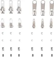 36 Pack Zipper Replacement Zipper Repair Kit, Silver