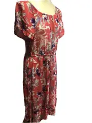 Colourful Midi Summer Slip On Dress Off Shoulders Size 22 New With Tags Millers