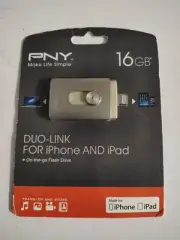 PNY Duo-Link On-The-Go 16GB USB Flash Drive for iPhone & iPad