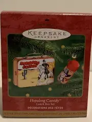 Hopalong Cassidy Lunch Box Set Hallmark Keepsake Ornament Thermos Tin Lunch Box