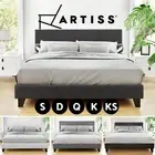 Artiss Bed Frame King Queen Double King Single Mattress Base Wooden Fabric