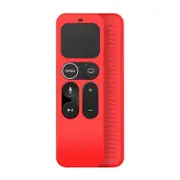 Y10 Soft Silicone Anti-drop Remote Controller Protective Case Cover for Apple TV 4K 4th/5th Red