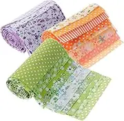 Cotton Quilting Fabric 28 Sheets Quilt Squares for DIY Craft Bundle Patchwork Doll Clothes Strips