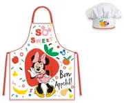 Disney Minnie Mouse Bon Appetit Kids Apron and Chef's Hat Set
