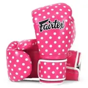 Fairtex Boxing Gloves Microfiber BGV14P Pink White Polka Dots Fashion Muay Thai