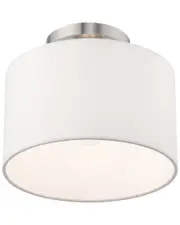 Livex Clark 1 Light Brushed Nickel Ceiling Mount