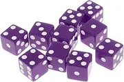 10pcs 6 Sided Dices D6 Digital Dice Party Gaming Dice RPG Board Game Toy (Color : Dark Purple)