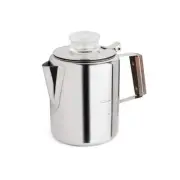 TOPS Percolator 2-3 Cup Stainless Steel 18/8 Heavy Gauge Glass Knob Camping