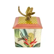 Exotico Porcelain Trinket Box - Bronze Libelula