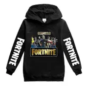 Hangyou Times Kids Cartoon Games Hoodie Casual Long Sleeve Hooded Fortnite Graphic Sweatshirts For 2-16y Boys Girls Xdd-h1429 9-10years Black