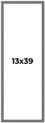 13x39 Frame Blue Kingsley Pewter Solid Wood Picture Frame Width 0.75 Inches |Int