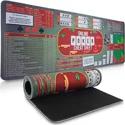 90 BELOW thepokermat: Online Poker Cheat Sheet Mat - Quick Reference Guide for Under Monitor with Organized Layout to Manage Multiple Tables - Texas Hold'em Strategy Desk Pad