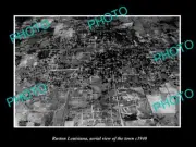 OLD POSTCARD SIZE PHOTO RUSTON LOUISIANA, AERIAL VIEW OF THE TOWN c1940