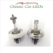 2x P45T R2 H5 to P43T H4 BULB ADAPTERS OPEL RENAULT 5 6 CLASSIC VINTAGE CAR HB12