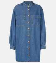 [Frame] Frame Double Pocket denim shirt dress AU 8 blue