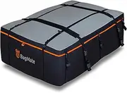 Military-Grade Waterproof Roof Bag - Rooftop Cargo Carrier – XXL 23 Cubic Feet. with 4 Door Hooks, Zipper/Buckle Closure, Extra Strap – Black Roof Bag for Cars with or Without Rack