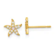 14k Madi K Childrens CZ Starfish Post Earrings SE2563