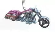 Christmas Ornament for Purple Motorcycle Chopper Parking Enforcement