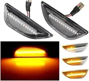 2Pcs Side Marker Light For Opel Mokka X 2012-2020 For Chevrolet Trax For Buick Encore 2013-2020 LED Dynamic Turn Signal Blinker(Dynamic Crystal Type)