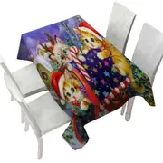 Funny Cute Christmas with Three Cats Kittens Tablecloth