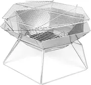 Outdoor Folding Stainless Steel BBQ Grill Camping Stove Rustproof Lightweight Portable Cooking Stove For Picnic