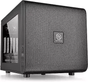 Core V21 SPCC Micro ATX, Mini ITX Cube Gaming Computer Case Chassis, Small Form