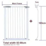 103CM High Adjustable 83-90CM Baby Pet Child Safety Security Gate Stair Barrier