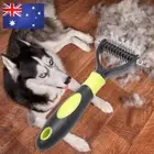 Pet Dog Hair Removal Brush Comb Shedding Rake Fur Grooming Tool (Yellow)