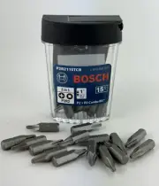 Bosch - Tick Tack Box of 15 - P2R2 1" Dual Drive Insert Bits - 1/4" Shank