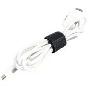 Keji Hook and Loop Cord Straps Black/White 6 Pack