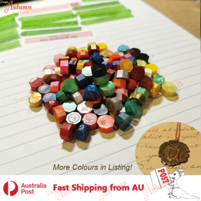 100pcs Colour Sealing Wax Mix Mixed 40+ Colors Beads Stamp Seal Candle Envelope