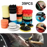 39pcs 3/5" Car Polisher Polish Pad Buffer Waxing Buffing Polishing Sponge Pads[