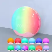 LED Smart Light Sunrise Alarm Clock Wake Up Light for Heavy Sleepers, with 12 Colour Led Night Light, 5 Sets of Nature Sounds and Fm Radio, A Smart Sleep Train
