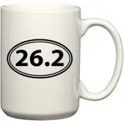 26.2 Full Marathon Coffee Mug Office Tea Cup For Runners Joggers by BeeGeeTees