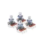 Alpha 4Pcs Mini Metric Audio Taper A250K Split Shaft Pots Guitar Potentiometers