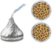 216 Leopard Cheetah Print Kisses Stickers Labels CANDY NOT INCLUDED