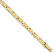 8 Inch 10K 4.0mm Nugget Bracelet
