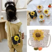 Cartoon Straw Woven Bag Lightweight Cartoon Knitted Bag Girls