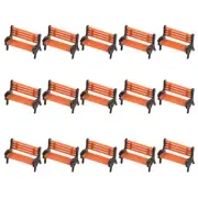 15Pcs Model Train Model Bench Chair 1:87 HO Scale Settee Layout High Quality