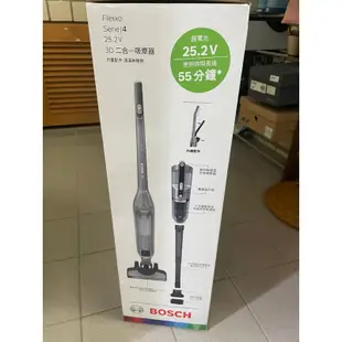 【BOSCH 博世】淨擊二合一直立式無線吸塵器 BCH3252TW(星燦銀)