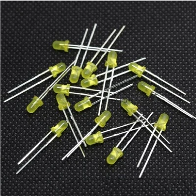 200 PCS Diffused LED 3MM YELLOW COLOR YELLOW LIGHT Super Bright NEW