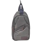 Canvas Grey Backpack - Single Strap Sling