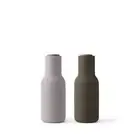 Menu Bottle Salt and Pepper Grinder 2 Pack - Hunting Green with Beige and Walnut