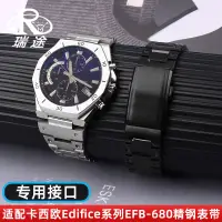在飛比找蝦皮商城精選優惠-實心精鋼金屬手錶帶 適配卡西歐EFB-680 Edifice