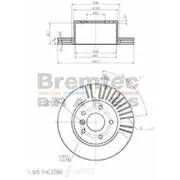Bremtec Euro-Line GeoZinc Coated Brake Rotor - BDR14450EL