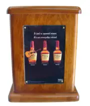 MAKER'S MARK HANDCRAFTED WOODEN CREMATION URN--ADULT SIZED--MADE IN THE USA