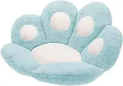 Cat Paw Cushion Comfy Kawaii Chair Cushion 31.4 x 27.5 inch Bear Paw Lazy Sofa Office Floor Pillow Cute Plush Seat Pad for Gaming Chair for Bedroom Decor Colorful (Blue)