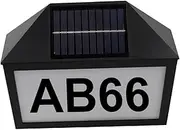 Solar Powered House Number Light Decorative Address Sign Lamp for Outdoor Use LED Bright Illumination Design for Villas and Gardens Easy Installation