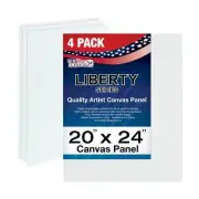 20" x 24" Artist Quality Acid Free Canvas Panel Boards for Painting 4-Pack
